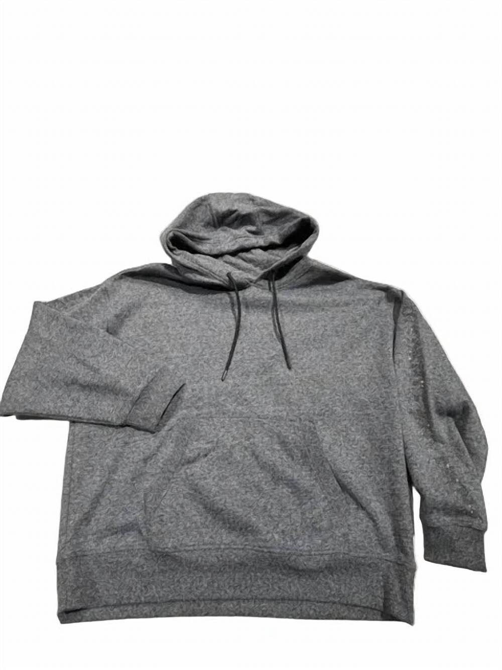 NEW DKNY women's rhinestone logo fleece hoodie in black heather